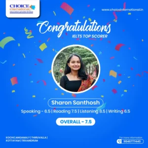 Successful candidate - Sharon Santhosh