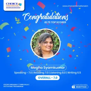 Successful candidate - Megha Syamkumar